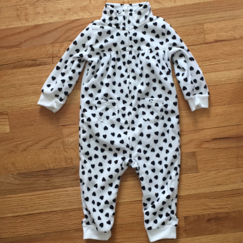 Carters Heart fleece jumpsuit